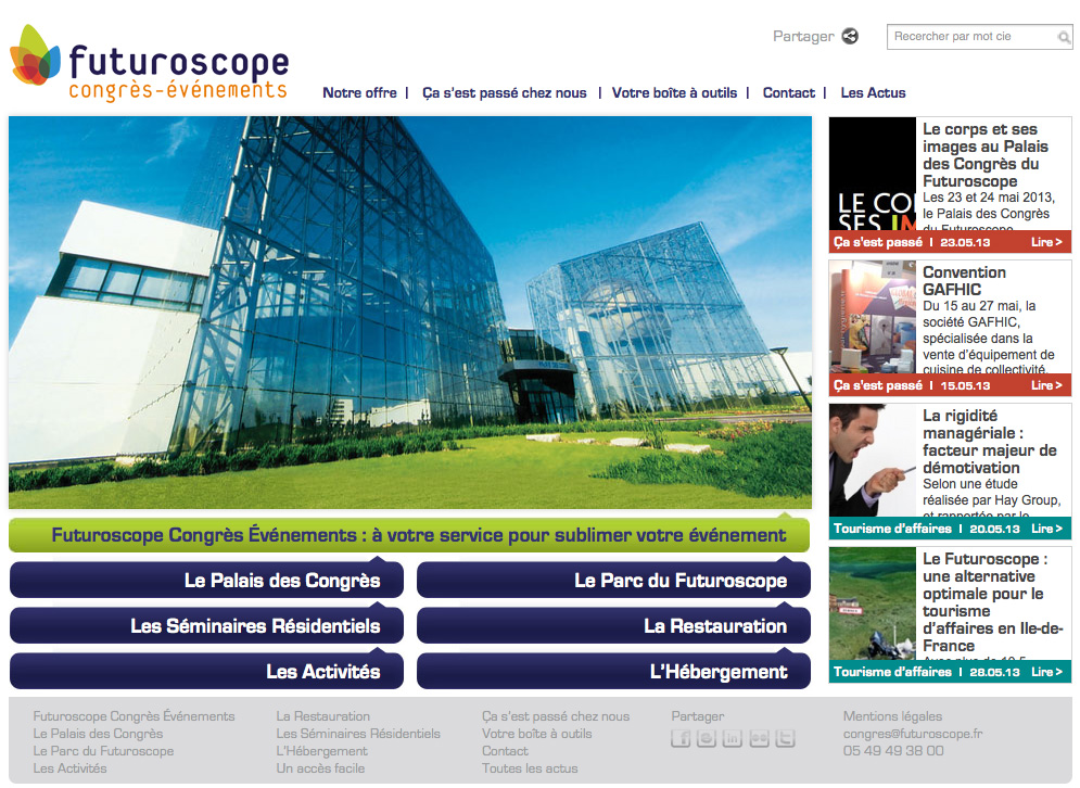Un nouveau site pour le Palais des Congrès du Futuroscope